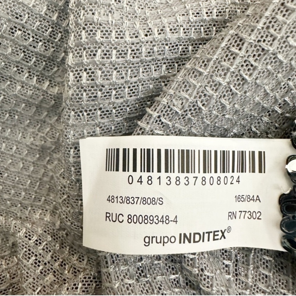 NWT Zara Silver Sequin Maxi Dress Size S - Picture 13 of 16